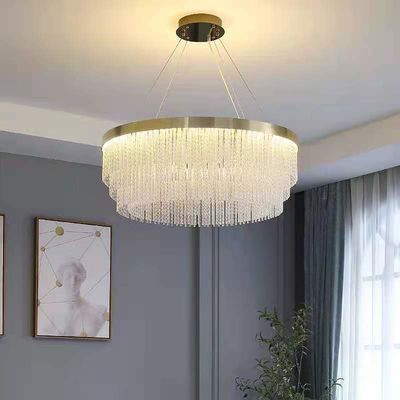 Modern Entryway Chandelier K9 Luxury Ceiling Lights Glass Shade Pendant Light Rustproof
