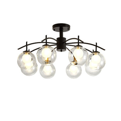 Simple Style G9 Glass Ball Pendant Chandelier Living Room Modern Rustproof