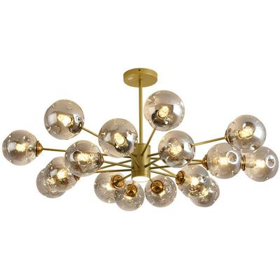 Highly Transparent Smoked Glass Modern Pendant Lights E27*6W Spotlight D980*H750