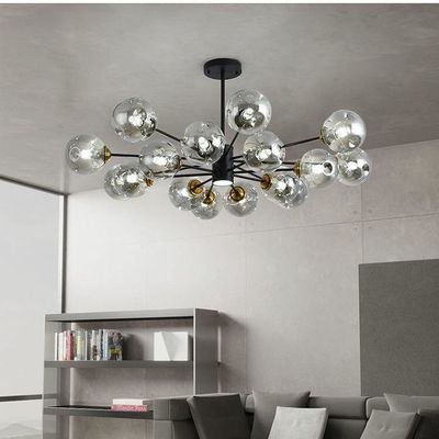 Highly Transparent Smoked Glass Modern Pendant Lights E27*6W Spotlight D980*H750