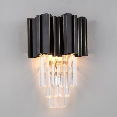 E14*3 E14*2 Gold Finish And Crystal Wall Lamp Sconces 6500K 4000K For Home Indoors