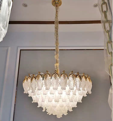 Villa Hotel Gold Crystal Chandelier Pendant Light L52*H33cm AC85V To 265V