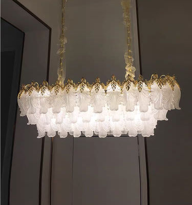 Villa Hotel Gold Crystal Chandelier Pendant Light L52*H33cm AC85V To 265V