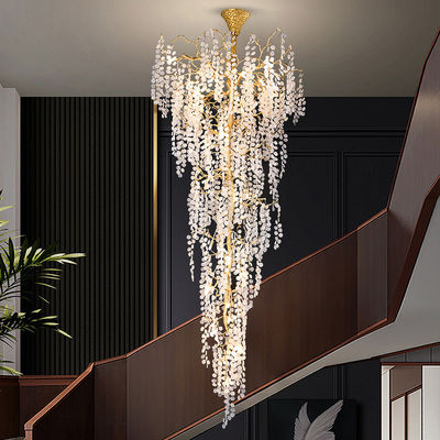 Big Huge Huge Custom Pendant Lights 9500lm Prefabricated Villa Luxury Pendant Ceiling Lights