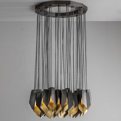 E14 E12 Pendant Chandelier Lights Copper Bronze 54*3W D70*H32