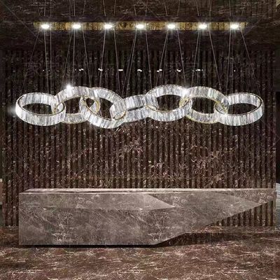 Ceiling Crystal Nimbus Ring Chandelier 99W LED High Bearing Capacity