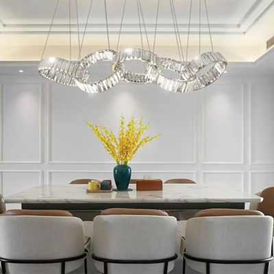Ceiling Crystal Nimbus Ring Chandelier 99W LED High Bearing Capacity