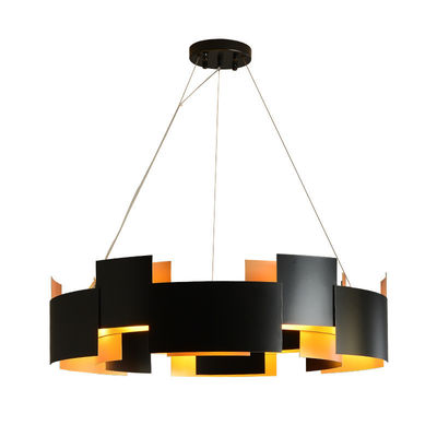 G9 Black Wrought Iron Pendant Light Rustproof Kitchen Hanging Lamps ODM