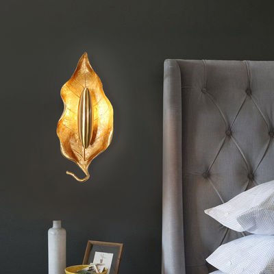 Precision Spinning Modern Wall Lamp Not Dazzling Brass Leaf G9 Wall Lights