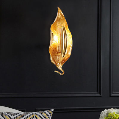 Precision Spinning Modern Wall Lamp Not Dazzling Brass Leaf G9 Wall Lights