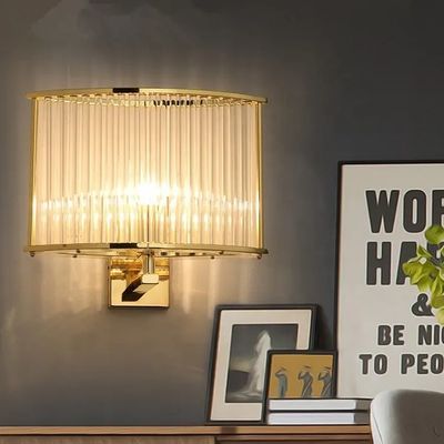High Temperature Resistant Clear Glass Wall Sconces High Transmittance AC220V