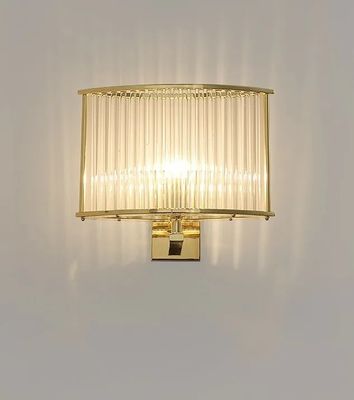 High Temperature Resistant Clear Glass Wall Sconces High Transmittance AC220V