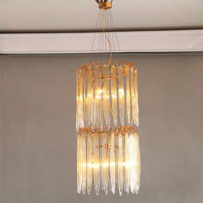 Luxury All Copper Post Modern Duplex Stair Chandelier With Creative Personality