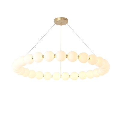 LED Energy Saving 	Glass Pendant Lamps  Dining Room Restaurant Chandelier 25-30M2