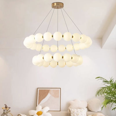 LED Energy Saving 	Glass Pendant Lamps  Dining Room Restaurant Chandelier 25-30M2