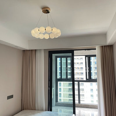 LED Energy Saving 	Glass Pendant Lamps  Dining Room Restaurant Chandelier 25-30M2