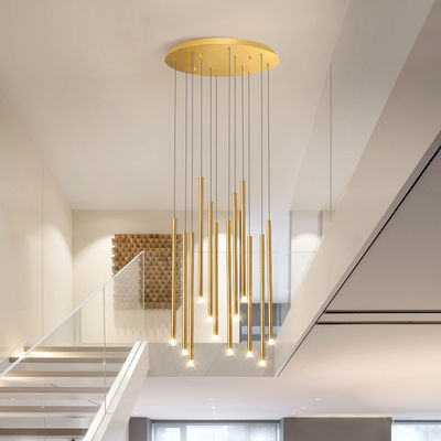 Commercial Modern Long Hanging Chandelier Gold Or Black Finishes