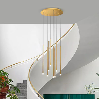 Commercial Modern Long Hanging Chandelier Gold Or Black Finishes