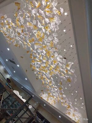  Customized Petal Hotel Lobby Sales Department Sand Table Hall Art Decoration Pendant Lamp