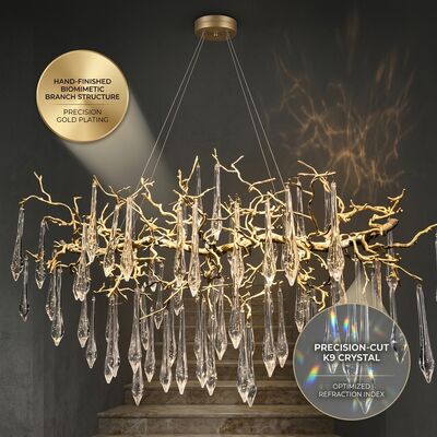 Customized Hotel Foyer LED Crystal Chandelier Grand Lobby Pendant Lighting Luxury Villa Club Decor