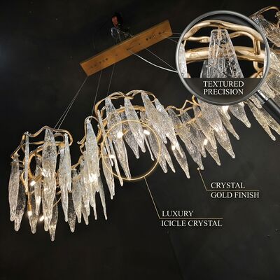 Luxury Marble Multi-Pendant Crystal Chandelier Light Custom Hanging Fixture Hotel Villa Club