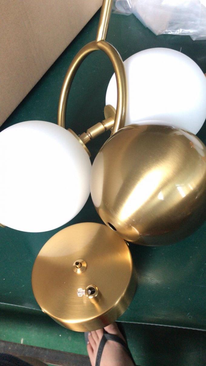 आधुनिक स्वर्ण झूमर गृह सजावट बेडरूम लिविंग रूम एलईडी अंगूठी ग्लास मोती लटकन दीपक 5