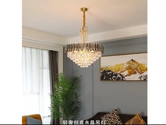 गोल्ड क्रिस्टल पेंडेंट शैंडलियर लाइट्स