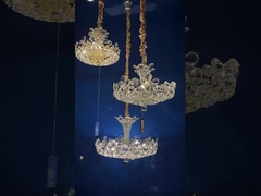 दीपक मुकुट क्रिस्टल दीपक उज्ज्वल लिविंग रूम भोजन कक्ष विला होटल क्रिस्टल झूमर