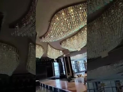 पॉलिशिंग धातु सामग्री एलईडी समकालीन गोल झूमर 20 - 30m2