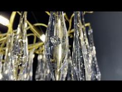 आधुनिक श्वेत मैग्नोलिया पंखुड़ी सिरेमिक शाखा वृक्ष एलईडी पेंडेंट लाइट परियोजना