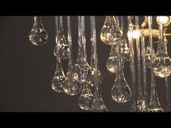 सजावट झूमर डुप्लेक्स लिविंग रूम पत्ती शाखा क्रिस्टल झूमर गोल विला होटल