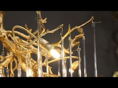 नया लक्जरी क्रिस्टल झूमर कॉपर ब्रांच लाइटिंग के साथ 2025 लिविंग रूम डाइनिंग रूम