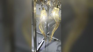 लक्जरी क्रिस्टल झूमर आधुनिक एलईडी लाइटिंग