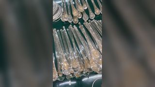 सीढ़ी क्रिस्टल रिबन पेंडेंट लाइट कस्टम यूरोपीय झूमर एलईडी ब्रश हैंगिंग