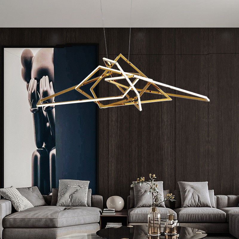 Titanium Color Remote Control LED Light Chandelier Modern ODM Anti Corrosion