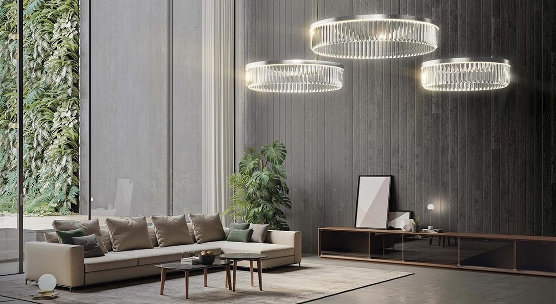 Modern LED Crystal Ceiling Lights Ceiling Mounted Adjustable Light