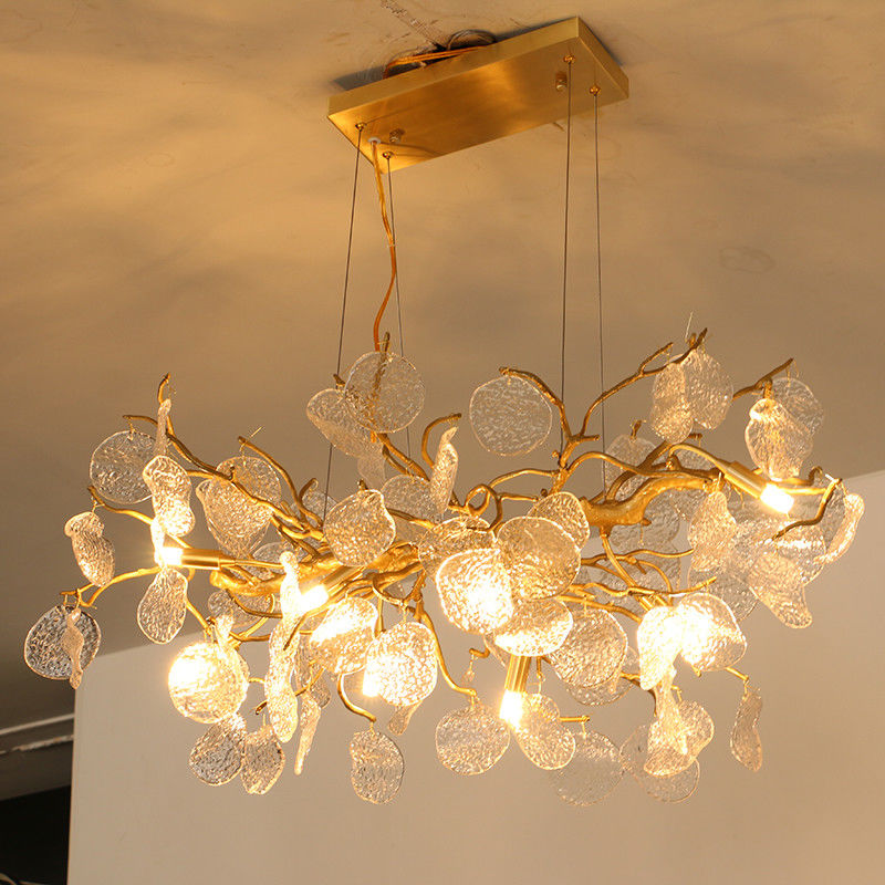 Metal / Wood / Glass / Fabric Custom Pendant Light With E27 / E26 / B22 Lamp Holder