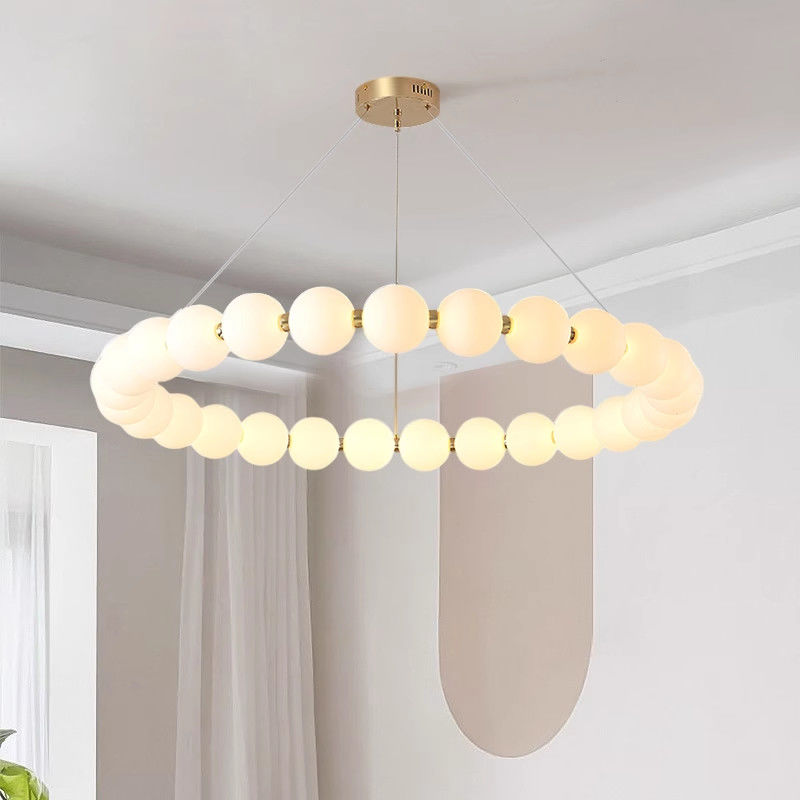 LED Energy Saving 	Glass Pendant Lamps  Dining Room Restaurant Chandelier 25-30M2