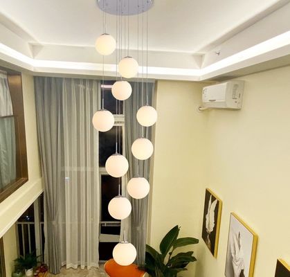ऑर्डिक ग्लास बॉल क्लस्टर आधुनिक झूमर लटकन रोशनी E27 ODM