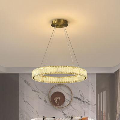 Dimmable आधुनिक अंगूठी झूमर 90W 315W 3 अंगूठी क्रिस्टल लटकन प्रकाश