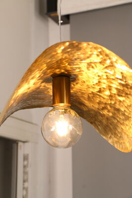 हाथ से जाली धातु फ्रेंच बड़े किनारे वाला बॉलर हैट झूमर मजबूत सुरुचिपूर्ण ठोस धातु झूमर