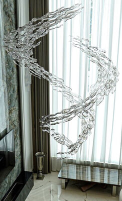 आधुनिक फैशन छाया परियोजना झूमर ग्लास झूमर प्रकाश बड़े होटल भोज कक्ष प्रकाश व्यवस्था