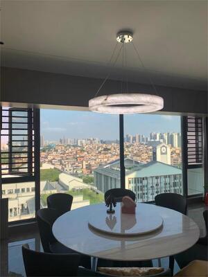 पीतल संगमरमर झूमर डाइनिंग रूम के लिए आधुनिक पेंडेंट लाइट