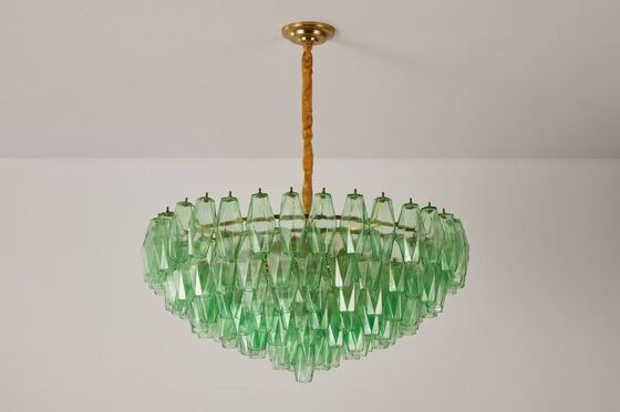 लिविंग डाइनिंग रूम बेडरूम लाइटिंग के लिए फैक्ट्री हैंडक्राफ्टेड नेवी ब्लू ग्लास झूमर ब्रास फिनिश के साथ