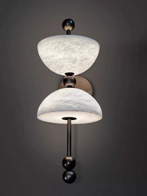 संगमरमर गोलार्ध दीवार दीपक मैट मोती सजावट होटल विला रेस्तरां पृष्ठभूमि उज्ज्वल तरबूज संगमरमर दीवार रोशनी