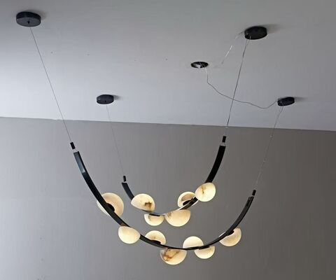 नॉर्डिक मॉडर्न स्नोफ्लेक मार्बल चांदनी भोजन कक्ष अध्ययन होटल E26 एसी सरल रचनात्मक डिजाइनर कमरे में रहने वाले प्रकाश व्यवस्था